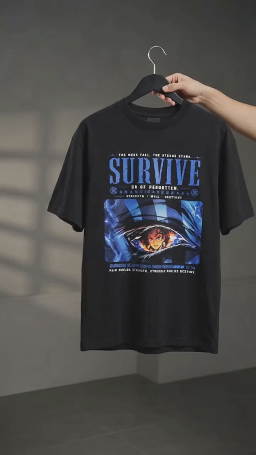 AKAZA: The Strong Stand – Premium Anime Oversized Tee (260 GSM Terry Cotton)